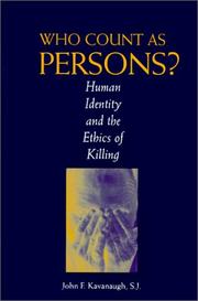 Cover of Who Count As Persons? by John F. Kavanaugh