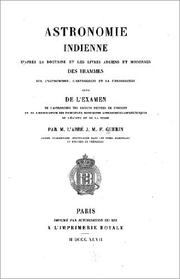 Front cover of Astronomie indienne by J. M. F. Guerin