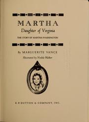 Cover of Martha, daughter of Virginia by Marguerite Vance