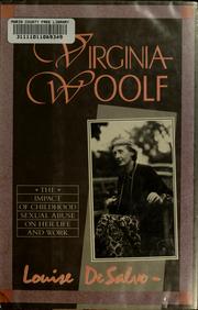 Cover of Virginia Woolf by Louise A. DeSalvo