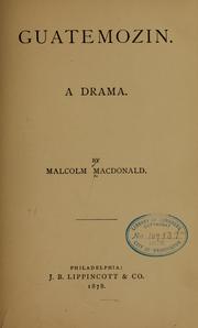 Cover of Guatemozin by Malcolm Macdonald