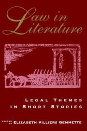 Cover of Law in Literature by Elizabeth Villiers Gemmette