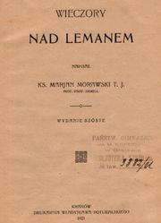 Front cover of Wieczory nad Lemanem by Marian Morawski