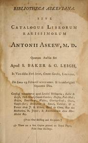 Front cover of Biblioteca Askeviana by Anthony Askew