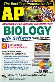 Cover of The best test preparation for the advanced placement examination, Biology by Joyce A. Blinn