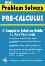 Cover of The Pre-calculus problem solver by M. Fogiel