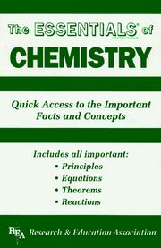 Front cover of The Essentials of chemistry by Research and Education Association