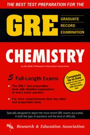 Cover of GRE Chemistry (REA) - The Best Test Prep for the GRE by Staff of Research and Education Association