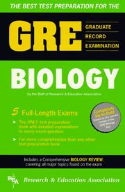 Front cover of GRE biology test by Research and Education Association