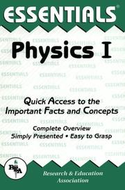 Front cover of The essentials of Physics I by M. Fogiel