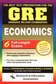 Front cover of The Best test preparation for the GRE, graduate record examination in economics by Georgene Gallagher