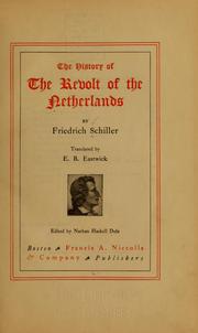 Front cover of History of the revolt of the Netherlands by Friedrich Schiller