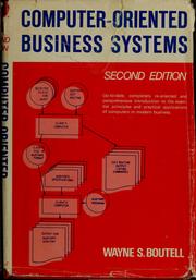 Cover of Computer-oriented business systems by Wayne S. Boutell