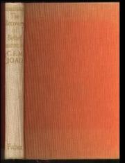 Front cover of The recovery of belief by Joad, C. E. M.