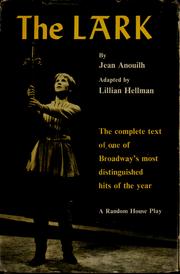 Cover of The lark by Lillian Hellman