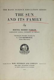 Front cover of The sun and its family by Bertha Morris Parker
