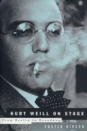 Cover of Kurt Weill - On Stage by Foster Hirsch