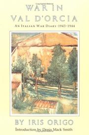 Cover of War in Val D'Orcia by Iris Origo
