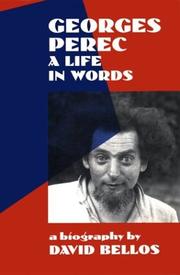 Cover of Georges Perec by David Bellos