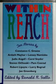 Cover of Within reach by Donald R. Gallo