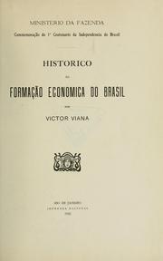 Front cover of Historico de formação economica do Brasil by Victor Viana