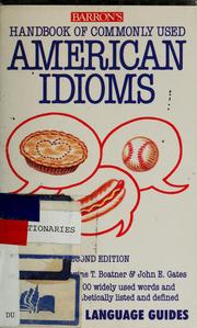 Front cover of Handbook of commonly used American idioms by Adam Makkai