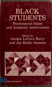 Front cover of Black students by Gordon L. Berry