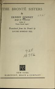 Cover of The Brontë sisters by Ernest Dimnet