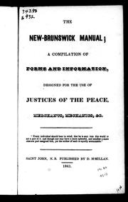Front cover of The New-Brunswick manual by P. Stubs