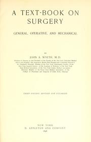 Front cover of A text-book on surgery by John A. Wyeth