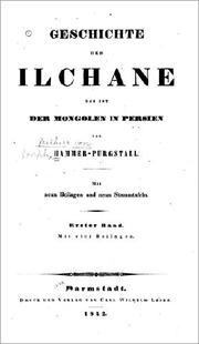 Cover of Geschichte der Ilchane by Joseph von Hammer-Purgstall