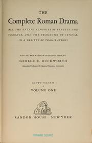 Cover of The complete Roman drama by George Eckel Duckworth