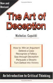 Front cover of The art of deception by Nicholas Capaldi