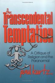 Front cover of The Transcendental Temptation by Paul Kurtz