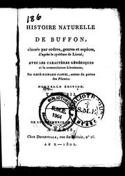 Cover of Histoire naturelle de Buffon by René-Richard Castel