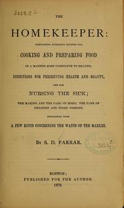 Front cover of The homekeeper by S. D. Farrar