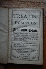 Front cover of A treatise of the dominion of sin and grace by John Owen