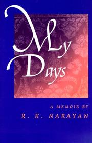 Cover of My days by Rasipuram Krishnaswamy Narayan