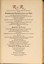 Front cover of R. v. R by Hendrik Willem Van Loon