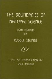 Front cover of The boundaries of natural science by Rudolf Steiner