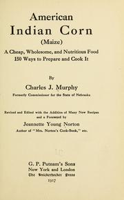 Cover of American Indian corn (maize) by Charles J. Murphy
