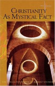 Front cover of Christianity as mystical fact and the mysteries at antiquity. -- by Rudolf Steiner