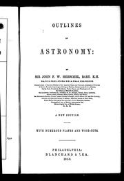 Front cover of Outlines of astronomy by John Frederick William Herschel