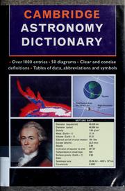 Cover of Cambridge astronomy dictionary by Ian Ridpath