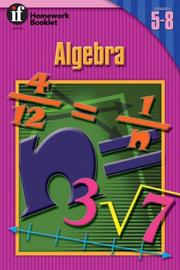 Cover of Algebra Homework Booklet, Grades 5 - 8 by Mary Lee Vivian