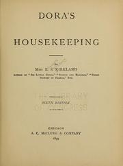 Front cover of Dora's housekeeping by Elizabeth Stansbury Kirkland