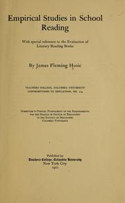 Cover of Empirical studies in school reading by Hosic, James Fleming
