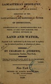 Cover of Lancasterian geography, designed for the use of schools by Charles C. Andrews