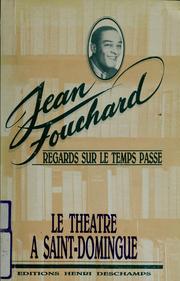 Cover of Le théâtre a Saint-Domingue by Jean Fouchard