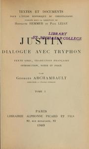 Cover of Dialogue with Trypho by Justin Martyr, Saint